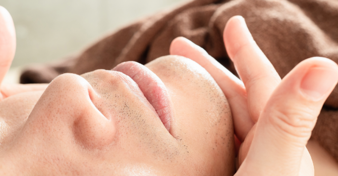 お肌の鎮静と確認